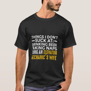 Elevator Mechanic Maintenance Wife-technicus T-shirt