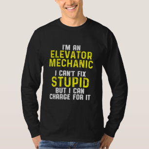 Elevator Mechanic Maintenance Wife-technicus T-shirt