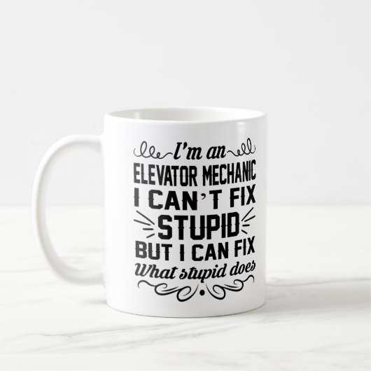 Elevator Mechanic Mok Coffee Tea Cup Funny Gifts (Links)