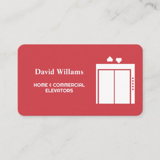 Elevator Mechanic Visitekaartje (Voorkant)