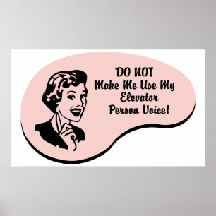 Elevator Person Voice Poster