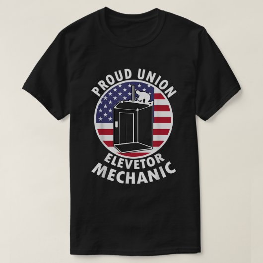 Elevator Union Tshirt voor Labor Mechanic (Design voorkant)