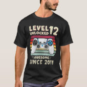 Eleven 11yr Bday Boy Funny Gamer 11th 11 Year Old  T-shirt (Voorkant)