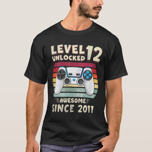 Eleven 11yr Bday Boy Funny Gamer 11th 11 Year Old  T-shirt (Voorkant)