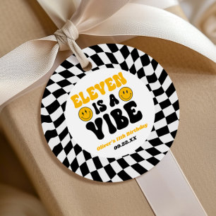 Eleven Is A Vibe Retro 11de Verjaardagsfeestje Bedankjes Labels