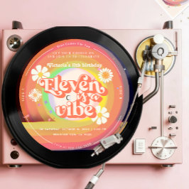 Eleven is een Vibe Groovy Retro Vinyl Rainbow Dais Kaart