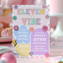 Eleven is een vibe preppy patch 11e verjaardagsfee