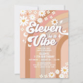 ELEVEN is een vibe regenboog hippie 70's verjaarda Kaart (Voorkant)