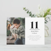 Eleven Landscape Photo Invitation Kaart (Staand voorkant)