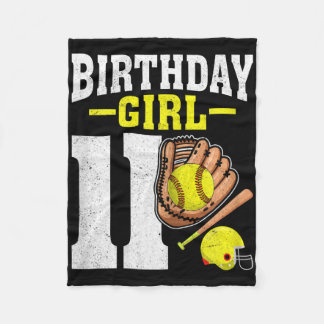 Eleven Years Old Softll Lover 11th Birthday Girls  Fleece Deken