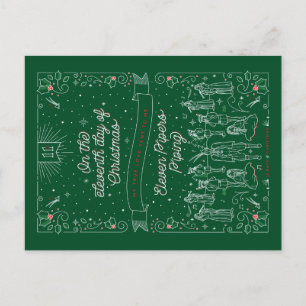 ELEVENDE DAG CHRISTMAS / kerstBriefkaart Feestdagenkaart