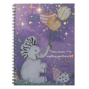 "Eleze Elephant & Polka Hen" Boganhues cover Notitieboek
