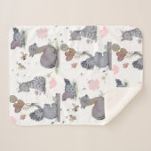 "Eleze Elephant & Polka Hen" Boganhues Deken (Voorkant (horizontaal))