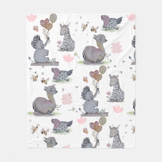 "Eleze Elephant & Polka Hen" Boganhues Deken (Voorkant)