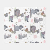 "Eleze Elephant & Polka Hen" Boganhues Deken (Voorkant (Horizontaal))