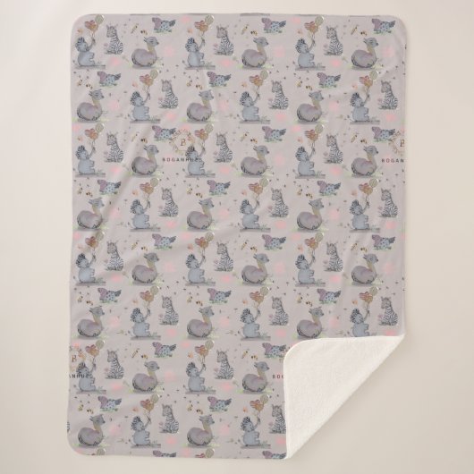 "Eleze Elephant & Polka Hen" Boganhues Deken (Voorkant)