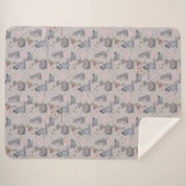 "Eleze Elephant & Polka Hen" Boganhues Deken (Voorkant (horizontaal))
