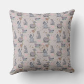 "Eleze Elephant & Polka Hen" Boganhues Deken Kussen (Achterkant)