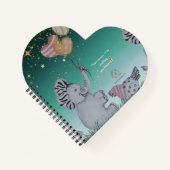 "Eleze Elephant & Polka Hen" Dromerige Notitieboek (Voorkant)