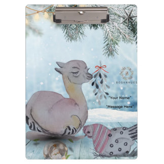 "Eleze stijl Lama met Polka Hen" Boganhues cover Klembord