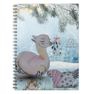 "Eleze stijl Lama met Polka Hen" Boganhues cover Notitieboek