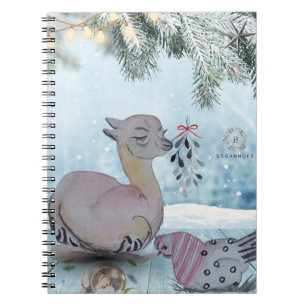 "Eleze stijl Lama met Polka Hen" Boganhues cover Notitieboek