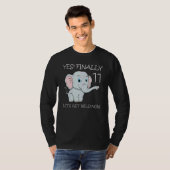 Elf 11e verjaardag Cake Elephant Zookeeper T-shirt (Voorkant volledig)