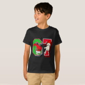 Elf 6 7 Christmas Santa Trendy Meme Six Seven Twee T-shirt (Voorkant volledig)