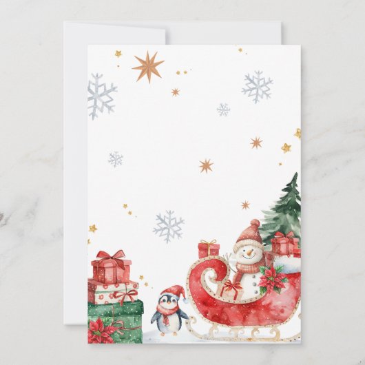 Elf Aankomst Kerst Ik Ben Terug Briefkaart (Achterkant)