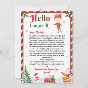 Elf Aankomstbrief Hallo van je Elf Elf Notities  Kaart