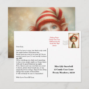 Elf Aankomstbrief   Noordpool Verwelkomingsbericht Briefkaart