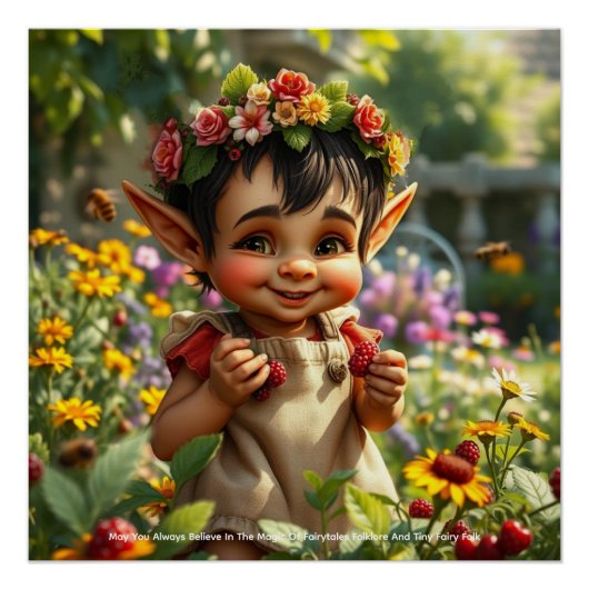 Elf Aardbei Poster (Voorkant)