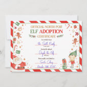 Elf Adoptie Certificaat Adopteer een Elf Kerstmis Kaart (Voorkant)