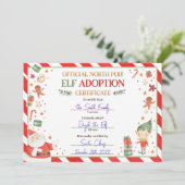 Elf Adoptie Certificaat Adopteer een Elf Kerstmis Kaart (Staand voorkant)