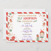 Elf Adoptie Certificaat Adopteer een Elf Kerstmis Kaart (Voorkant)