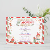 Elf Adoptie Certificaat Adopteer een Elf Kerstmis Kaart (Staand voorkant)