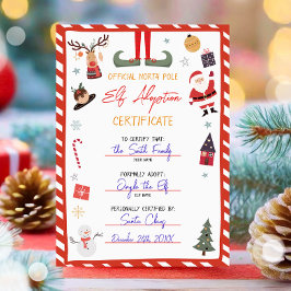 Elf Adoptie Certificaat Adopteer een Elf Kerstmis Kaart