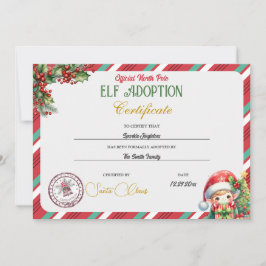 Elf Adoptie Certificaat Kaart
