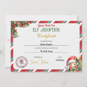 Elf Adoptie Certificaat Kaart