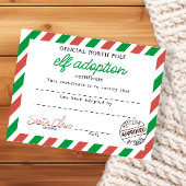 Elf Adoptie Certificaat Ondertekend Door Sinterkla