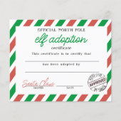 Elf Adoptie Certificaat Ondertekend Door Sinterkla Flyer (Voorkant)