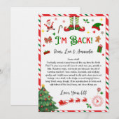 elf afscheidsbrief - elf terugkeerbrief kaart (Voorkant / Achterkant)