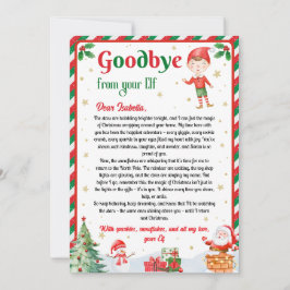 Elf Afscheidsbrief Vaarwel van Elf Kerstmis Kaart