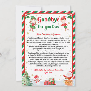 Elf Afscheidsbrief Vaarwel van Elf Kerstmis Kaart