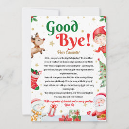 Elf Afscheidsbrief Vaarwel van Elf Kerstmis Kaart