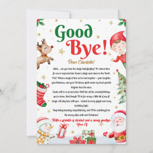 Elf Afscheidsbrief Vaarwel van Elf Kerstmis Kaart