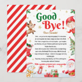 Elf Afscheidsbrief Vaarwel van Elf Kerstmis Kaart (Voorkant / Achterkant)