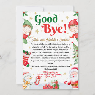Elf Afscheidsbrief Vaarwel van Elf Kerstmis Kaart