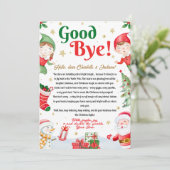 Elf Afscheidsbrief Vaarwel van Elf Kerstmis Kaart (Staand voorkant)