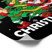 Elf &amp; Dabbing Santa Kinder Boys Mannen Claus D Poster (Hoek)